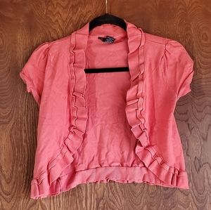 Coral short sleeve cardigan